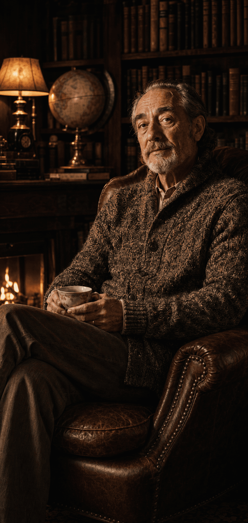 Nico Hale seated in a warm cinematic studio